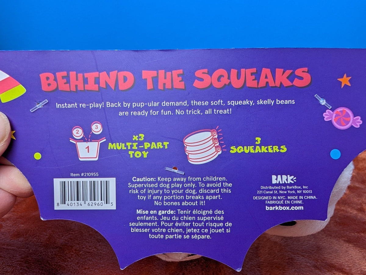 Barkbox Re-Play Pack Skelly Beans
