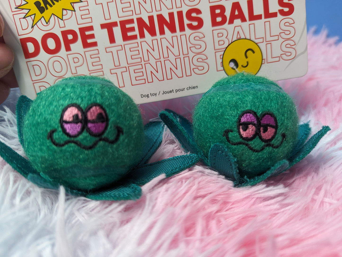 BarkBox dope tennis balls
