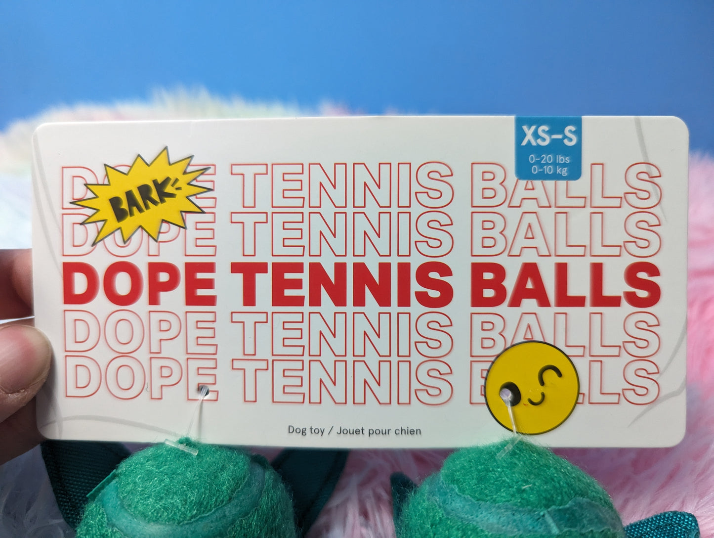 BarkBox dope tennis balls