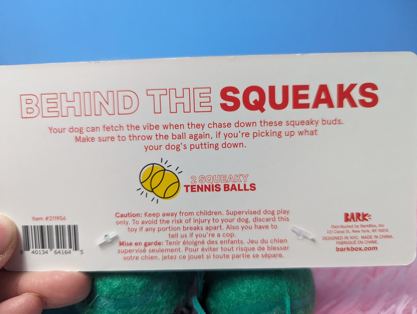 BarkBox dope tennis balls