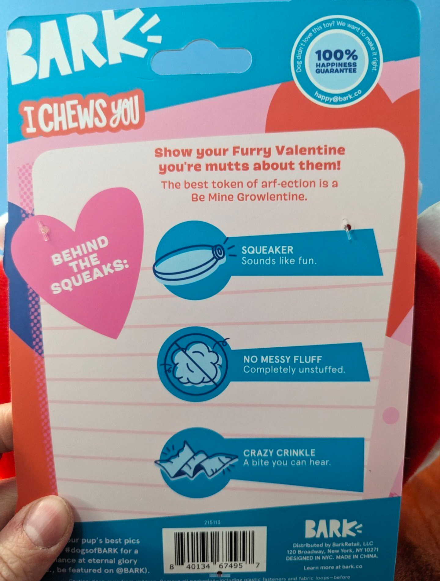 BarkBox Be Mine Growlentine