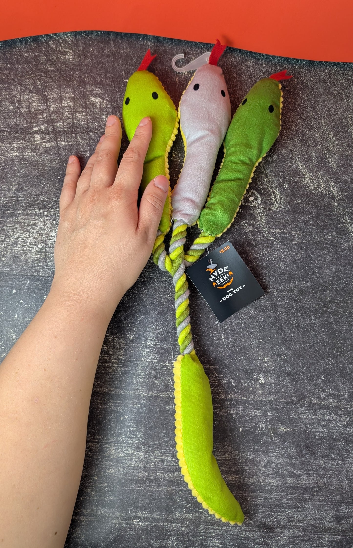 Hyde and Eek three Headed snake rope toy