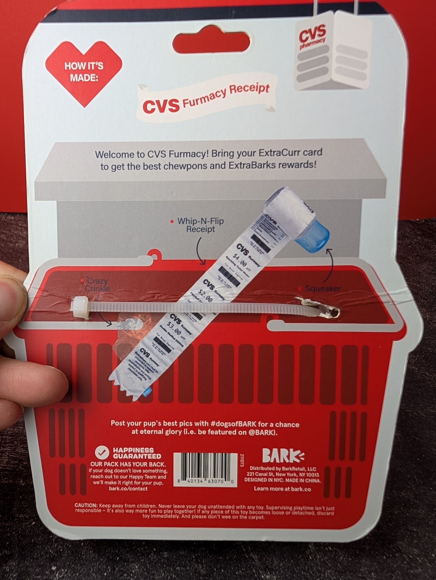 BarkBox CVS Furmacy Receipt