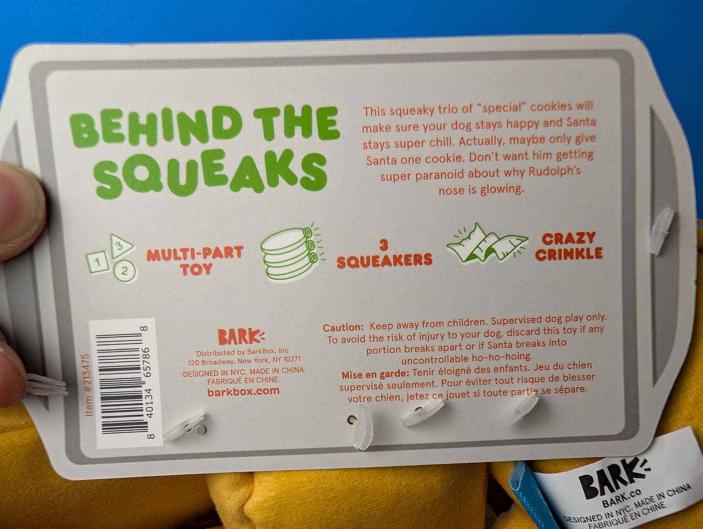 Barkbox Santa's edibles