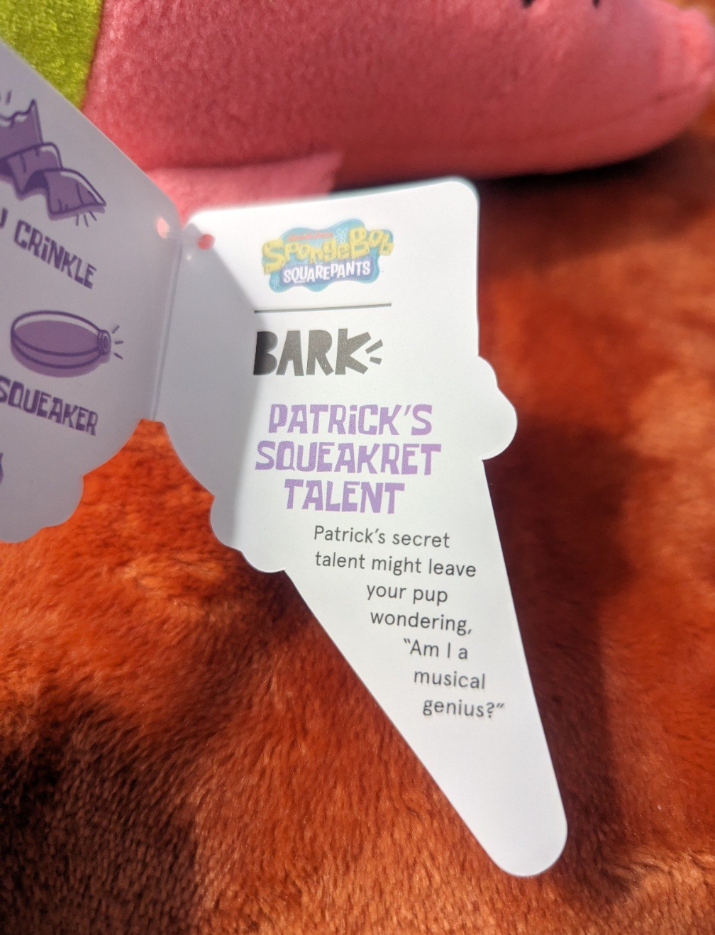 BarkBox Patrick's Squeakret Talent