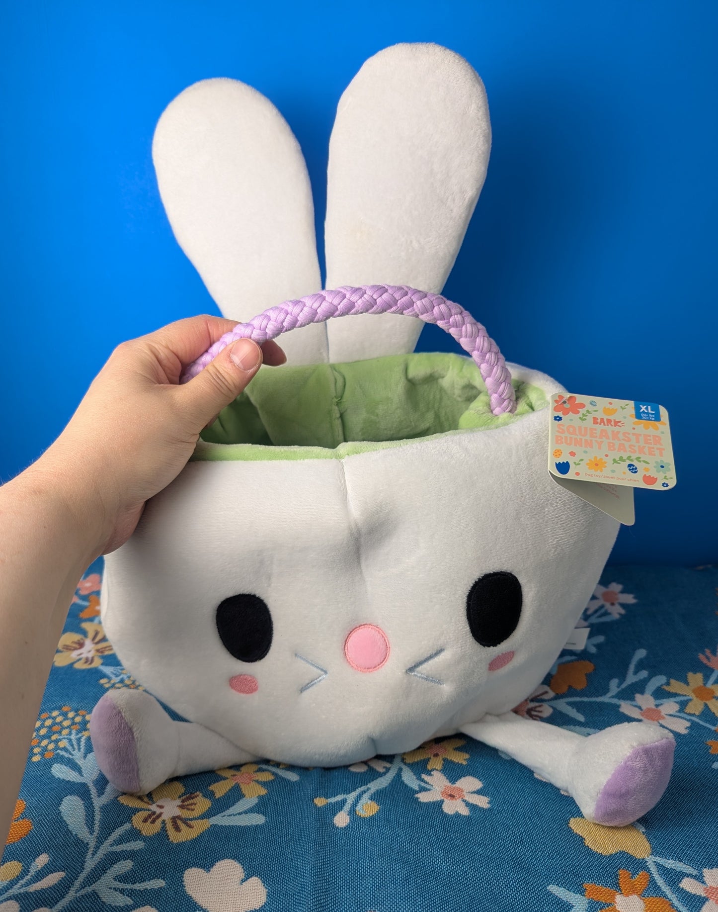 BarkBox Squeakster Bunny Basket