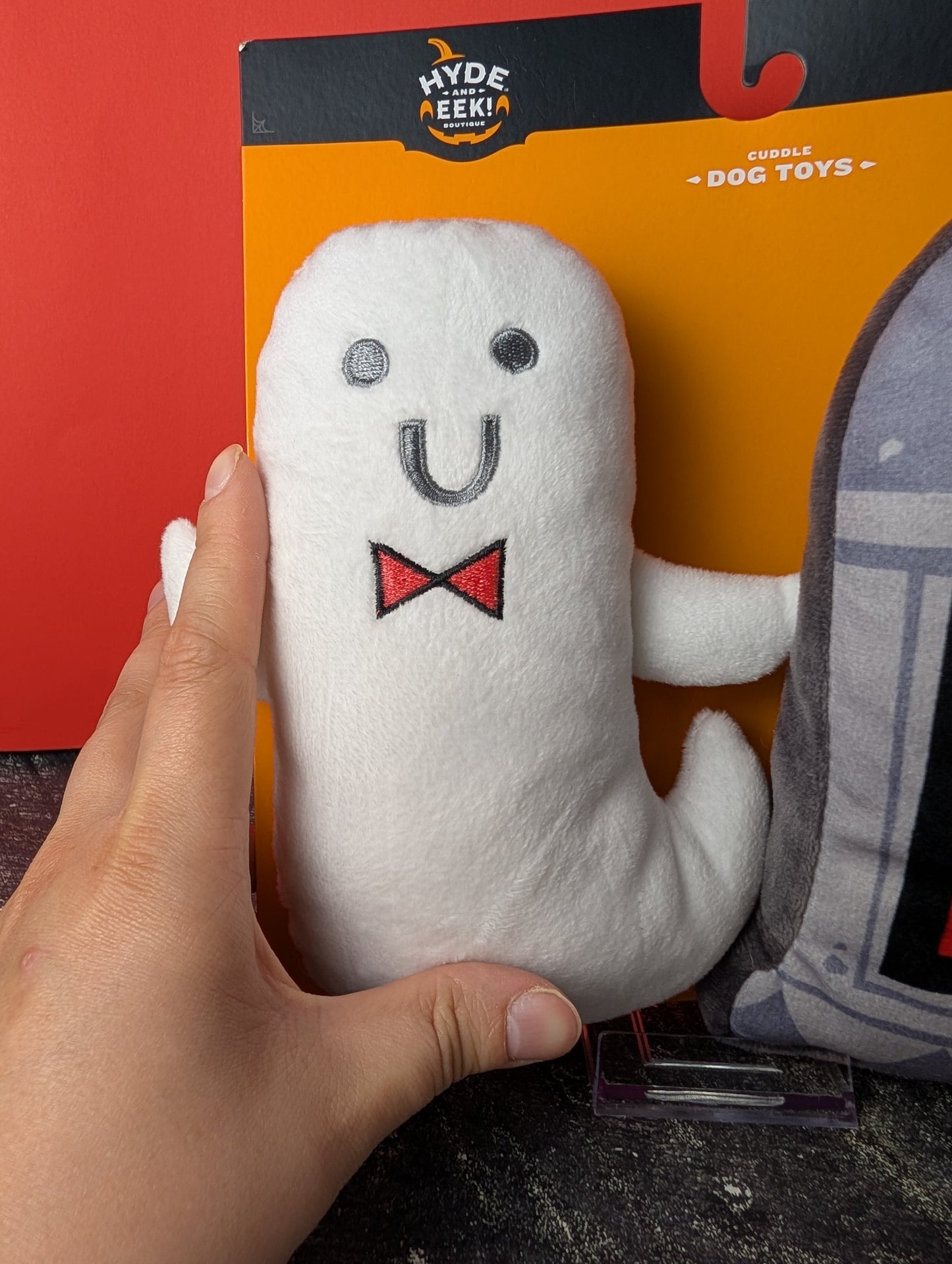Hyde and Eek ghost and gravestone dog2 toy set