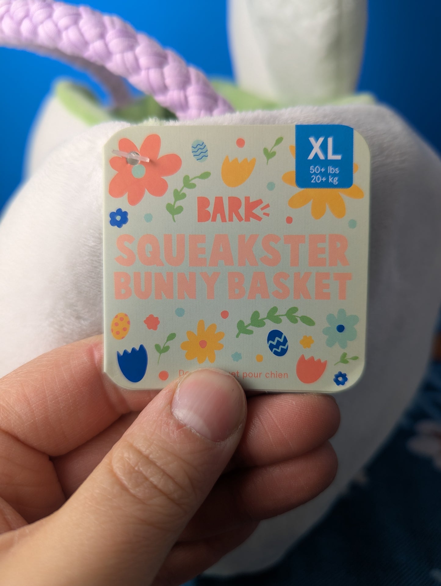 BarkBox Squeakster Bunny Basket