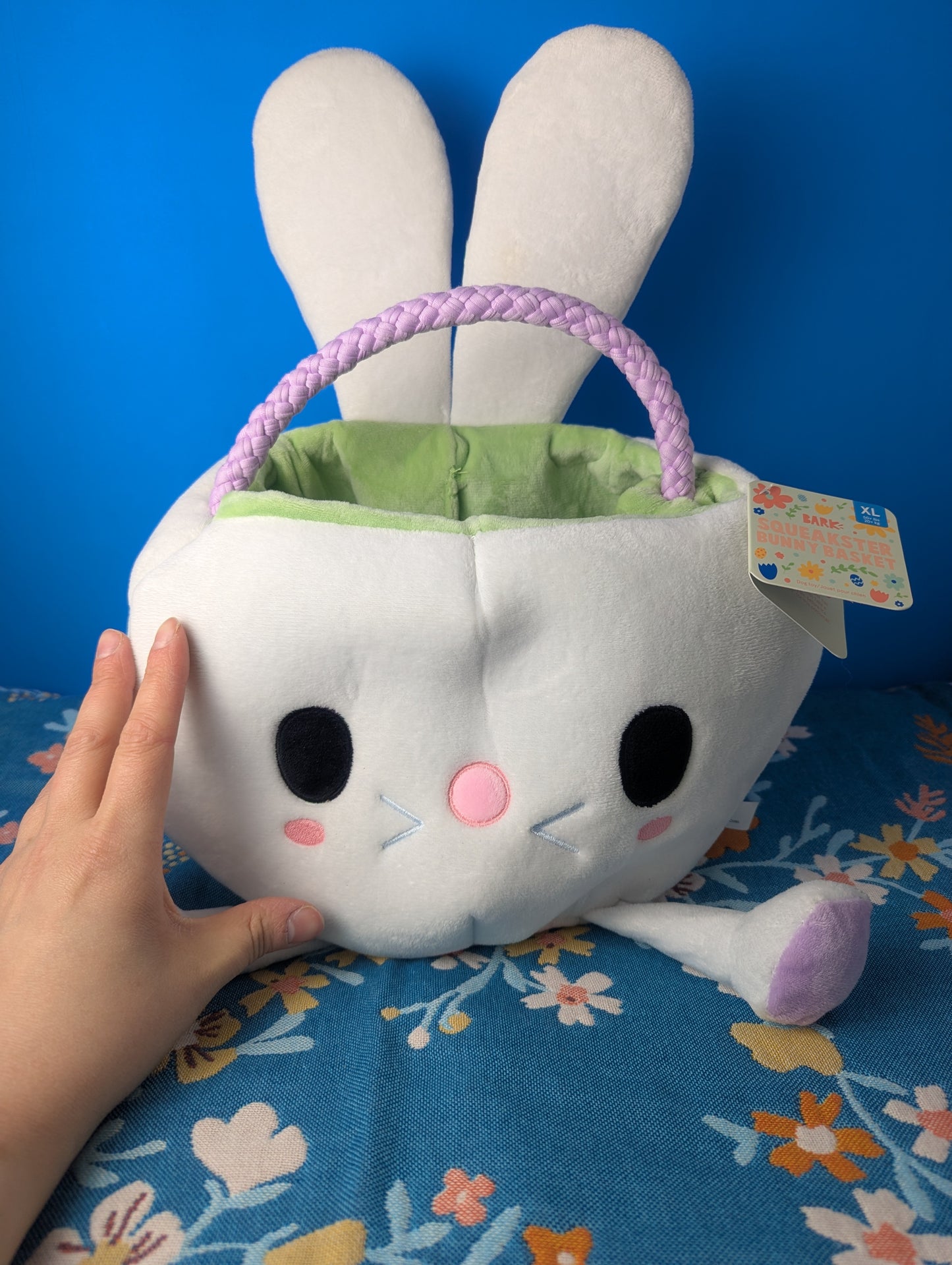 BarkBox Squeakster Bunny Basket