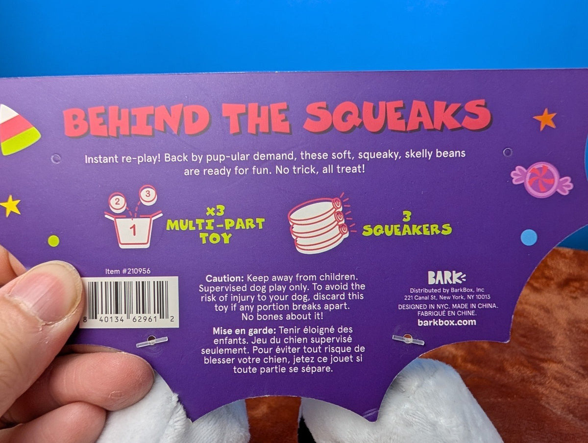 Barkbox Re-Play Pack Skelly Beans
