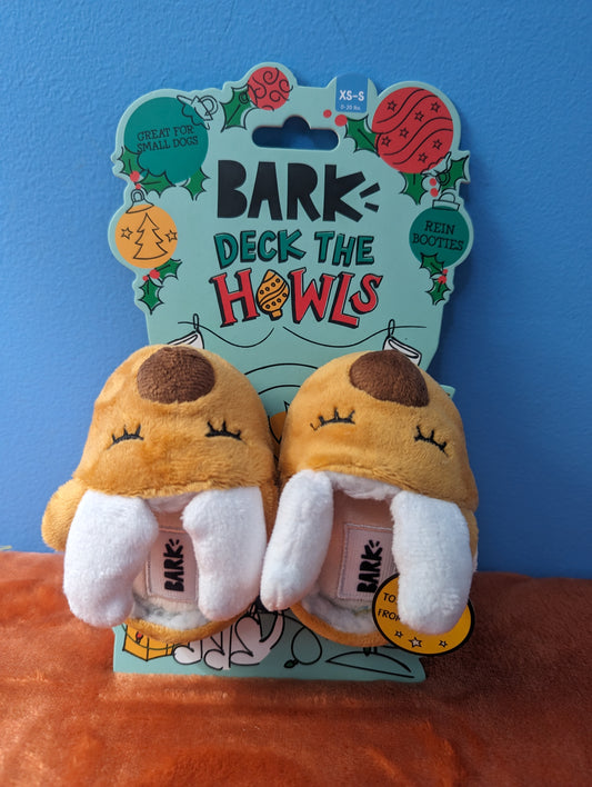 Bark Box Deck the Howls Rein Booties