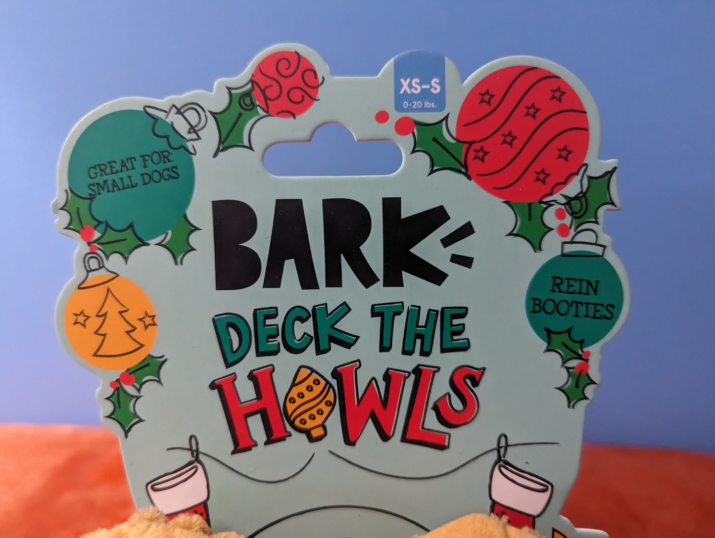 Bark Box Deck the Howls Rein Booties