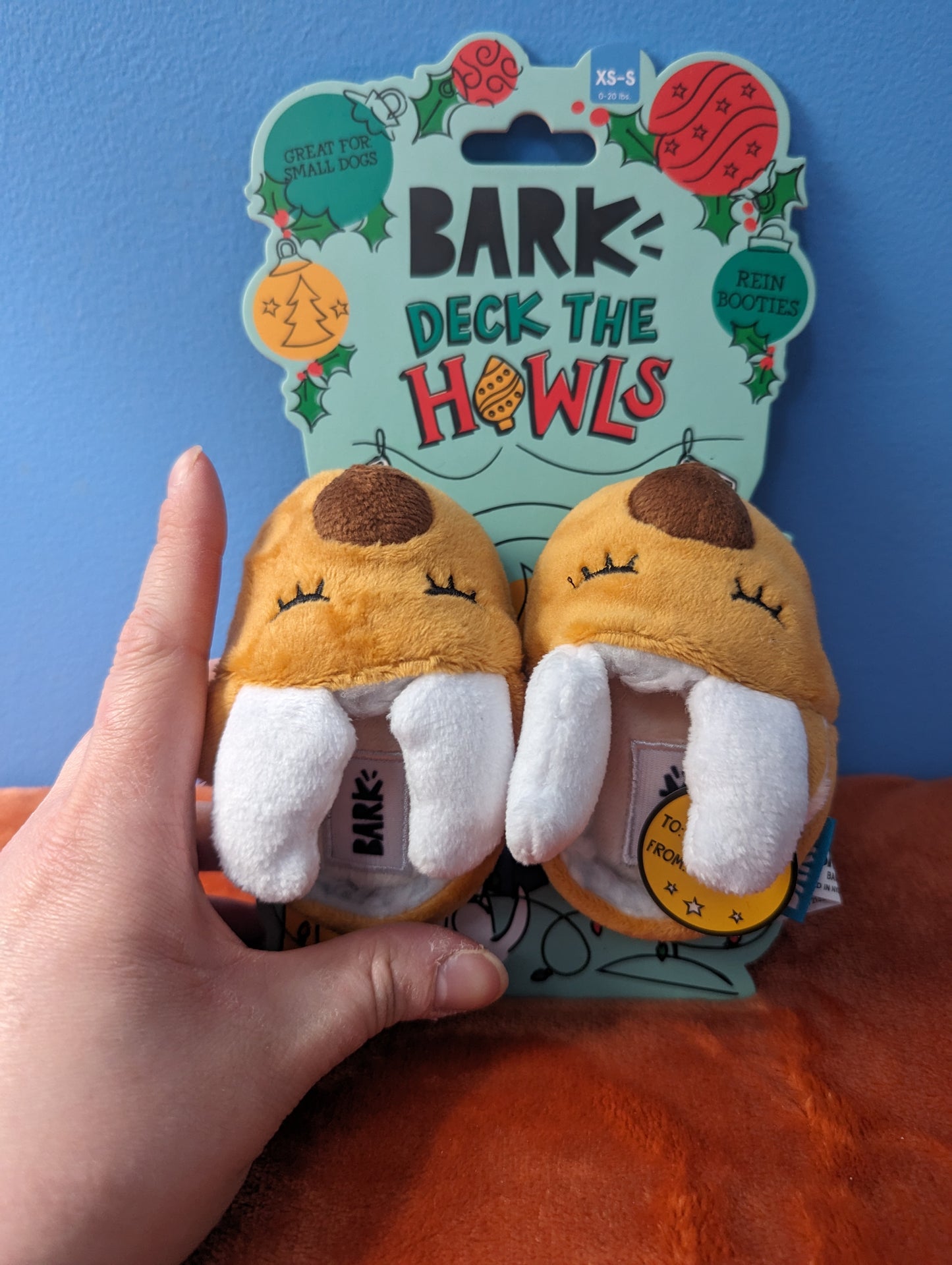 Bark Box Deck the Howls Rein Booties