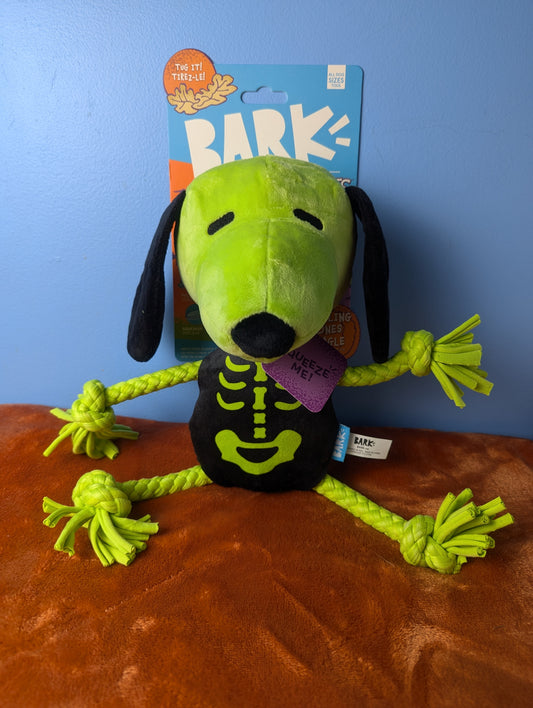 Barkbox rattling bones beagle