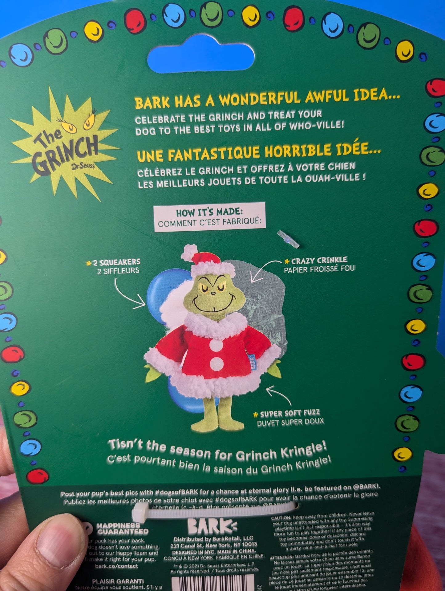 BarkBox Grinch Kringle