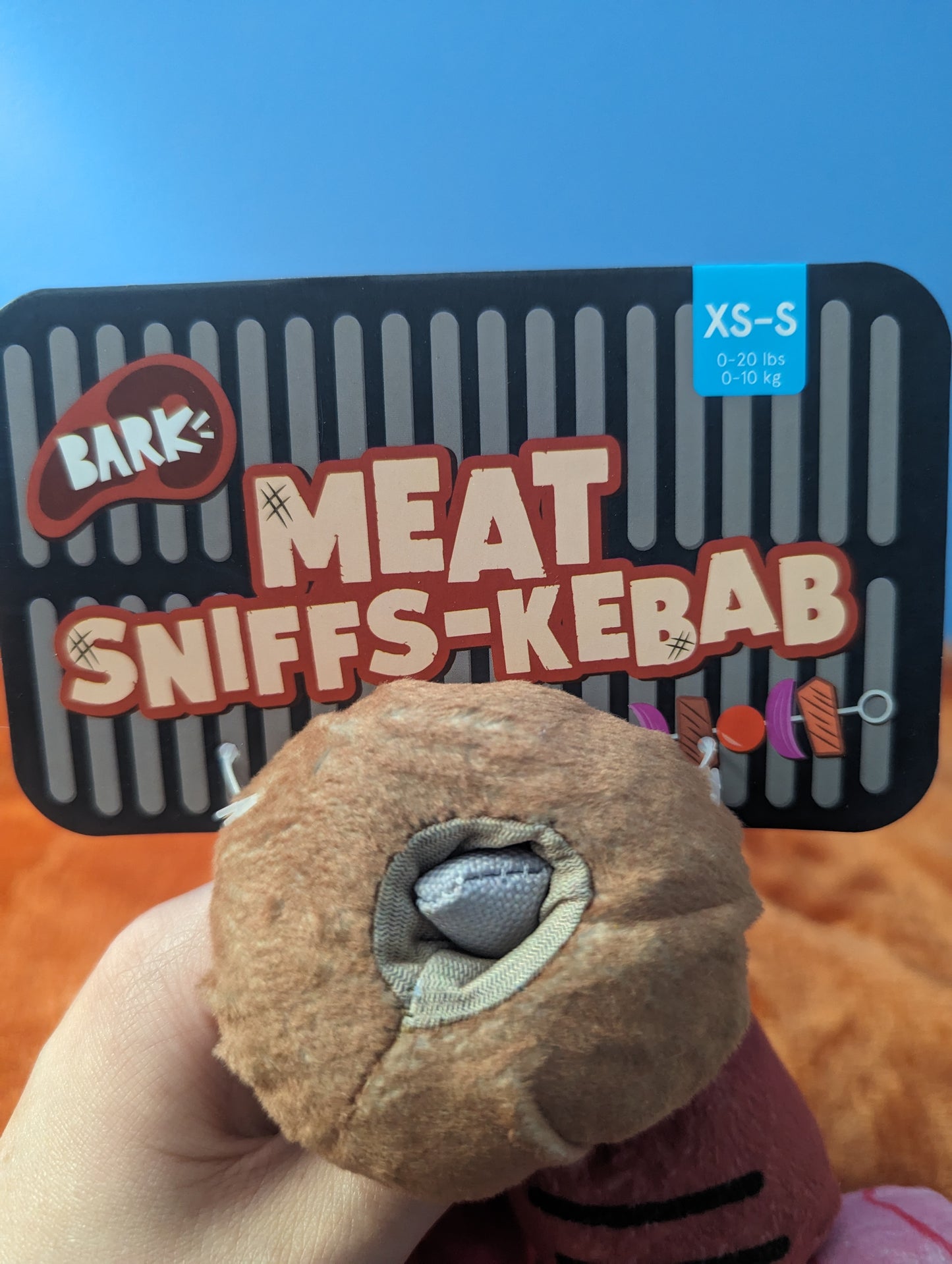 BarkBox meat sniffs kebab