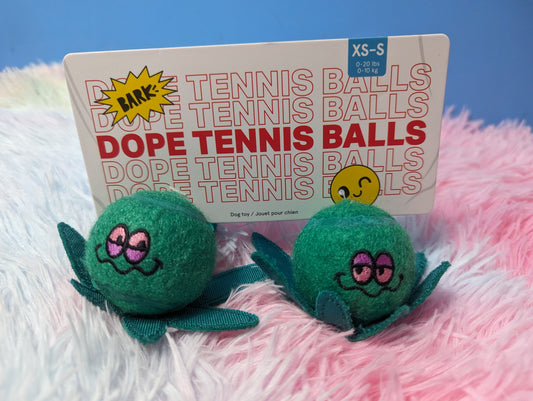 BarkBox dope tennis balls