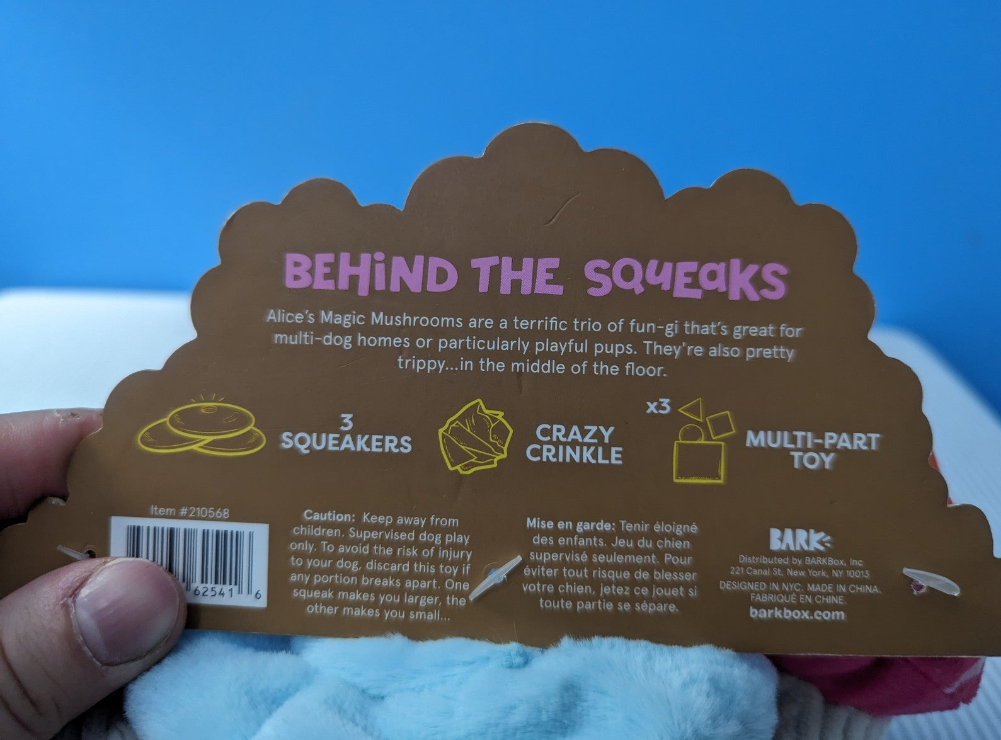 BarkBox Alice's Magic Mushrooms