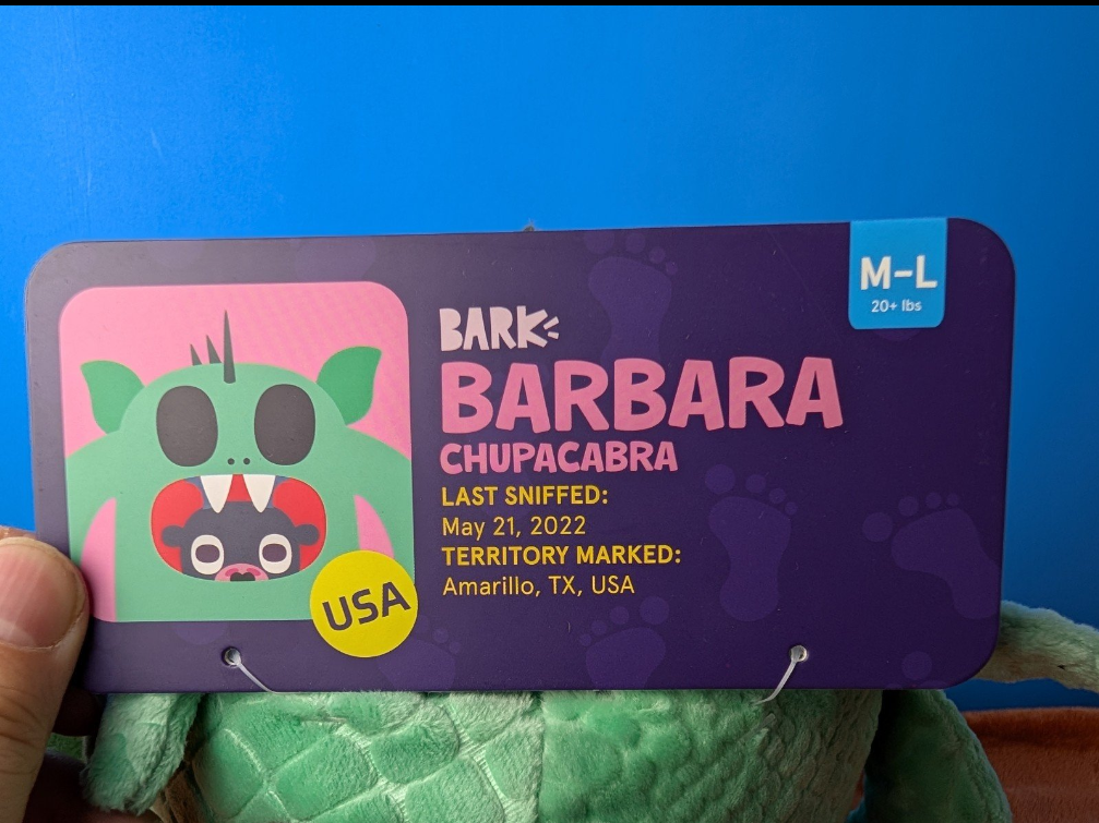Barkbox Barbara Chupacabra