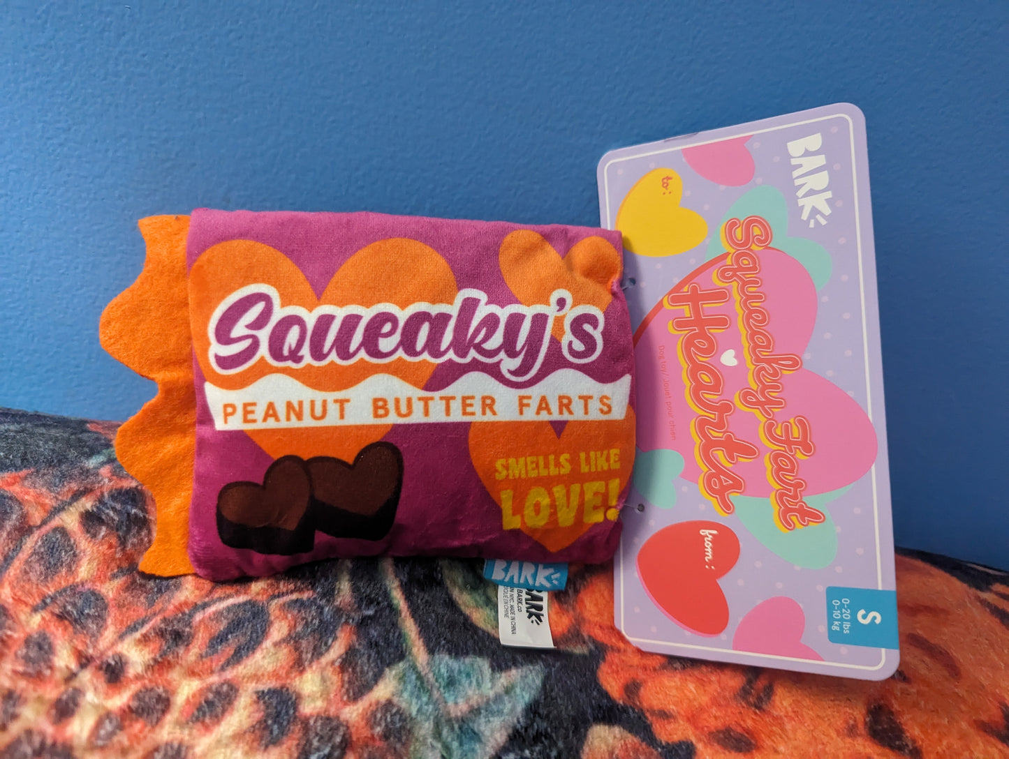 BarkBox Squeaky Fart Hearts