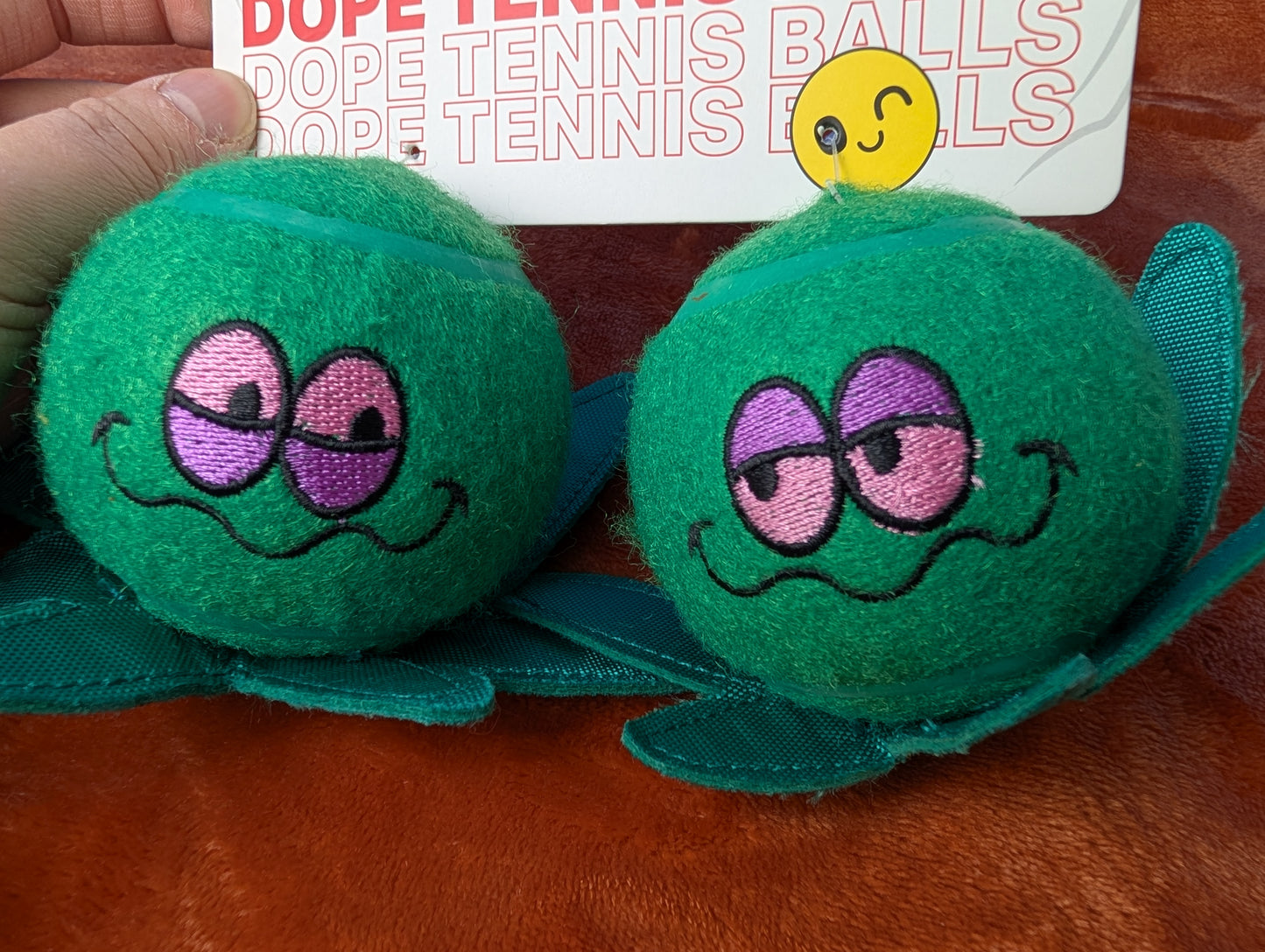 BarkBox dope tennis balls