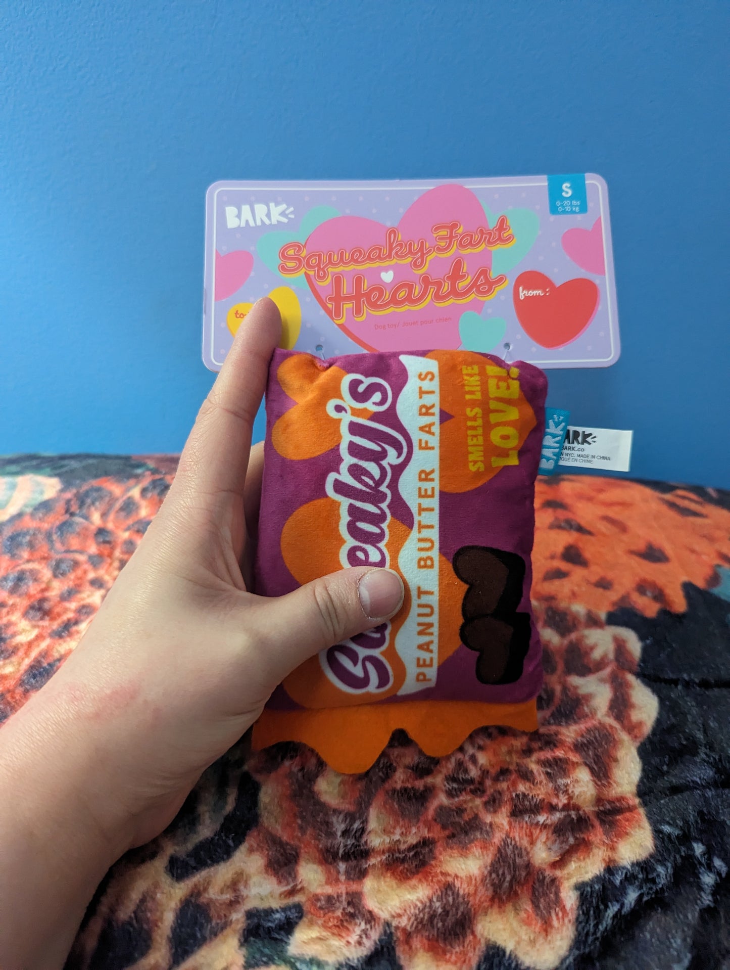 BarkBox Squeaky Fart Hearts
