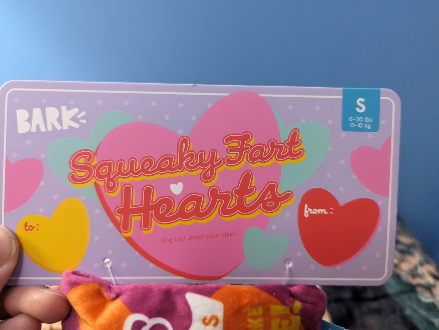 BarkBox Squeaky Fart Hearts