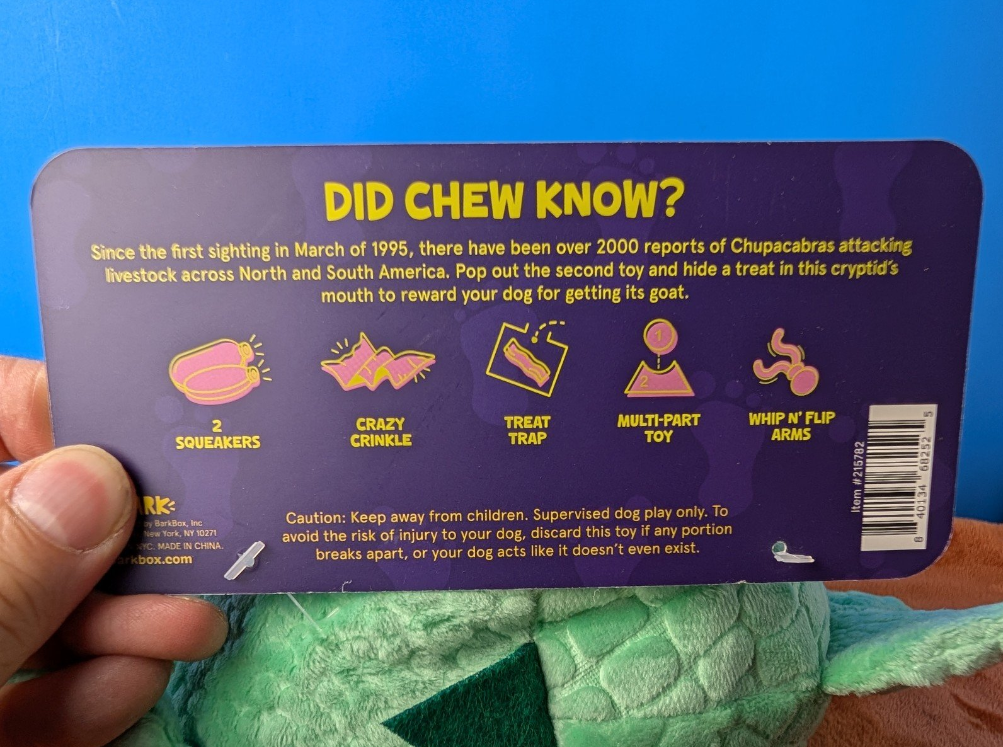 Barkbox Barbara Chupacabra