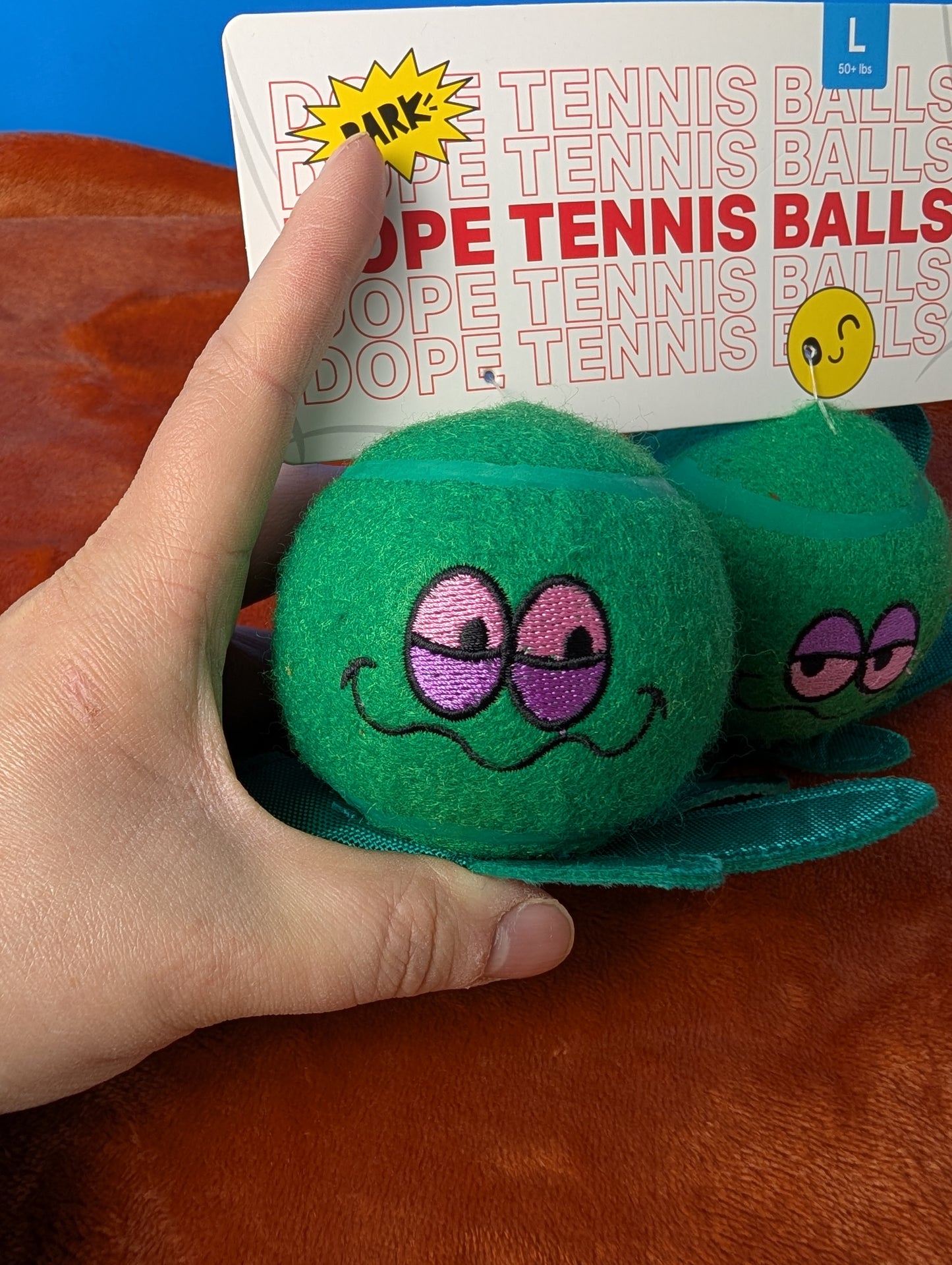 BarkBox dope tennis balls