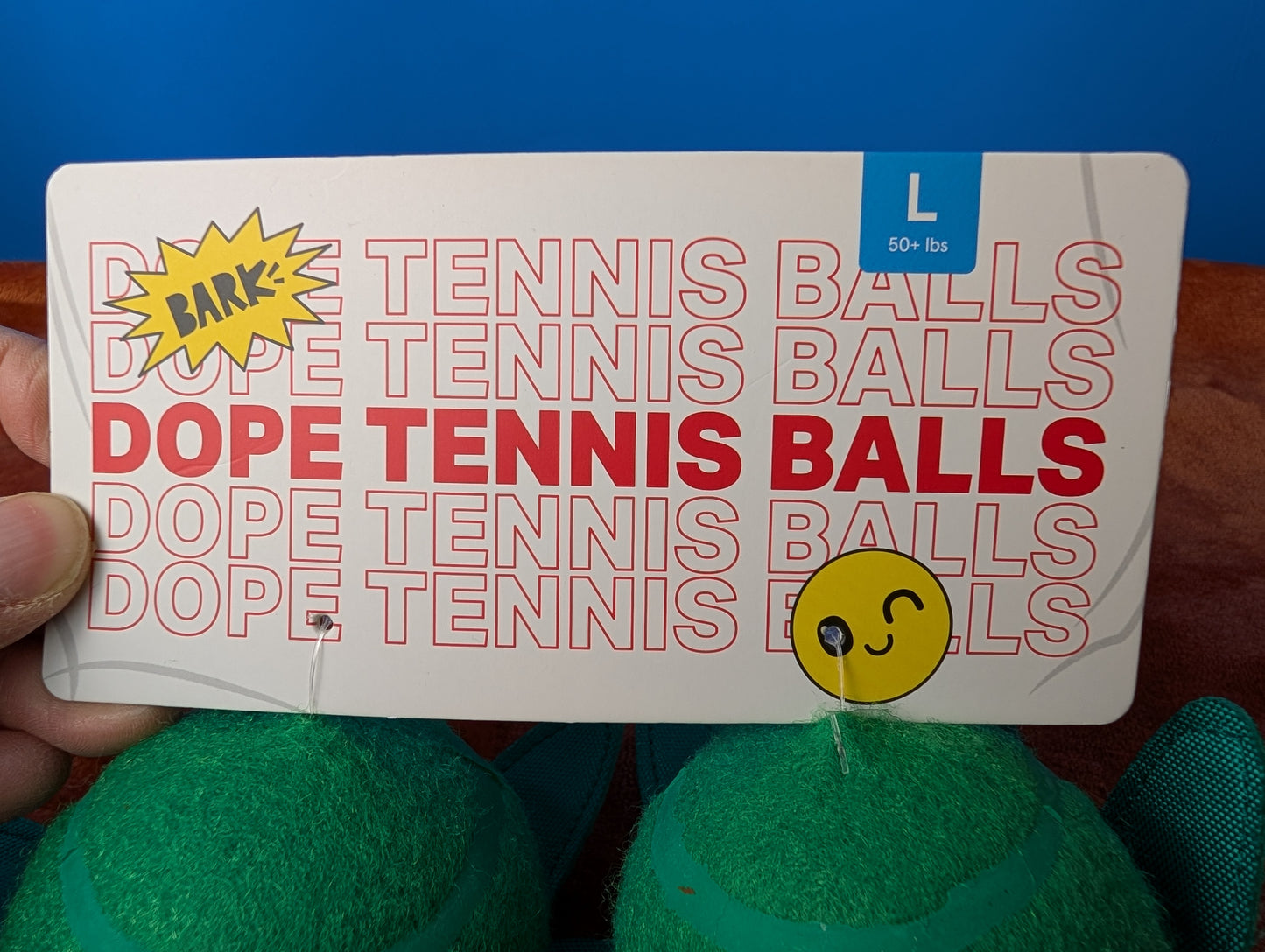BarkBox dope tennis balls