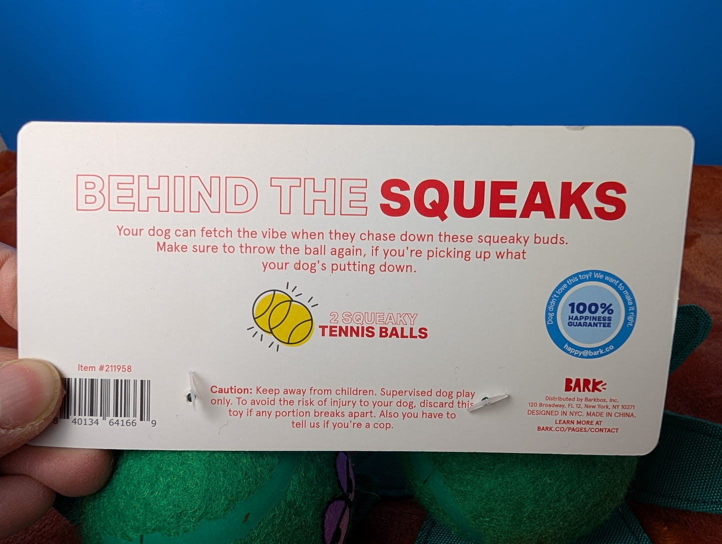 BarkBox dope tennis balls