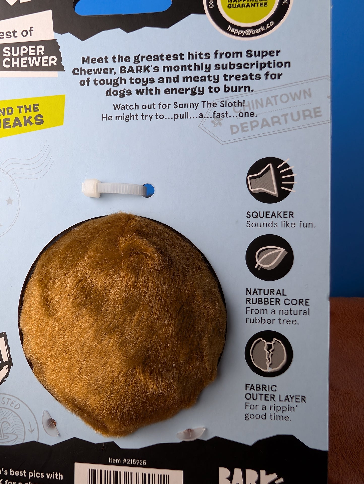 BarkBox Sunny The Sloth