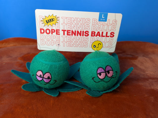 BarkBox dope tennis balls